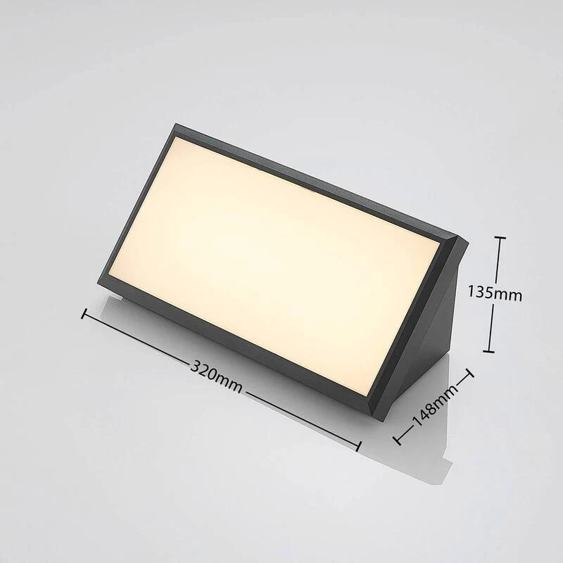 B-Ware Lindby Led Außenwandleuchte Abby Wandleuchte Wandlampe Leuchte 18 W Dunkelgra467