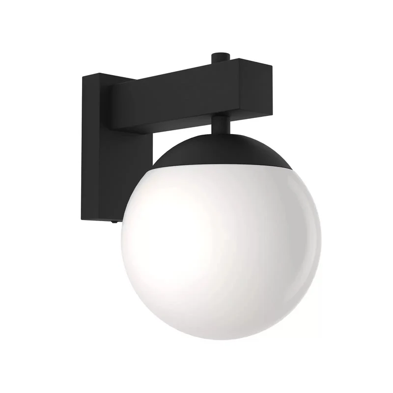 B-Ware Eglo Außenwandleuchte Bufalata Wandlampe Außenlampe Lampe Schwarz Glas Opalweiß