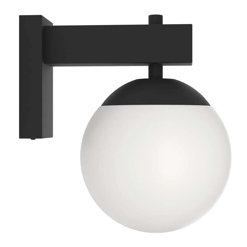 B-Ware Eglo Außenwandleuchte Bufalata Wandlampe Außenlampe Lampe Schwarz Glas Opalweiß