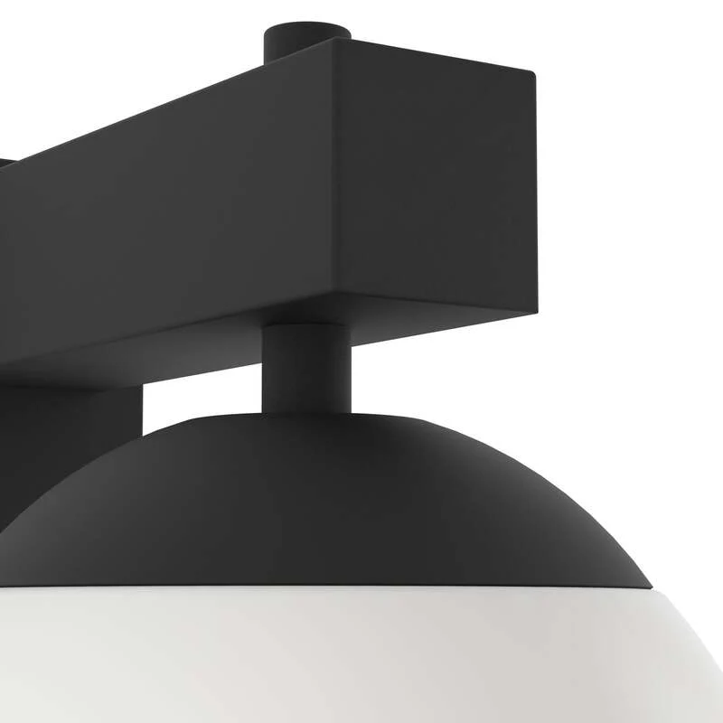 B-Ware Eglo Außenwandleuchte Bufalata Wandlampe Außenlampe Lampe Schwarz Glas Opalweiß