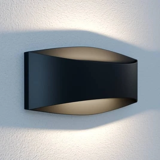 B-Ware Lindby Außenleuchte Wandlampe Led Außenwandleuchte Schwarz Glas Aluminium War726