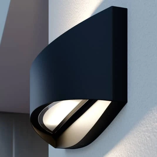 B-Ware Lindby Außenleuchte Wandlampe Led Außenwandleuchte Schwarz Glas Aluminium War726