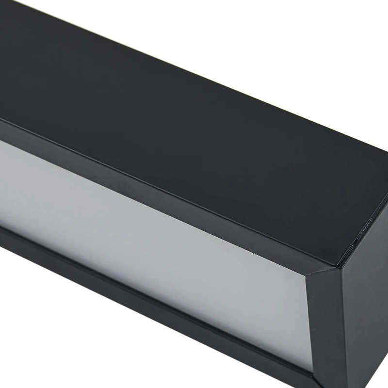 B-Ware Lucande Spiegelleuchte Badlampe Led Zafira Schwarz Aluminium Ip44 90 Cm