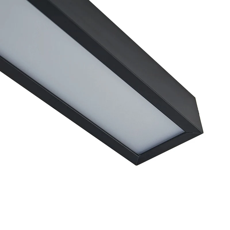 B-Ware Lucande Spiegelleuchte Badlampe Led Zafira Schwarz Aluminium Ip44 90 Cm