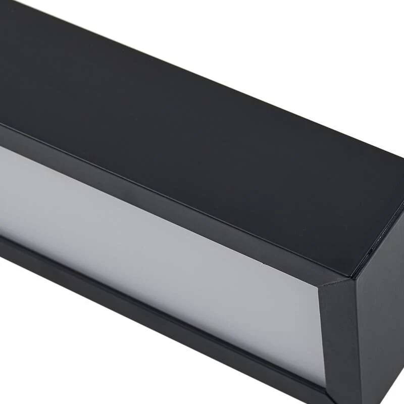 B-Ware Lucande Spiegelleuchte Badlampe Led Zafira Schwarz Aluminium Ip44 90 Cm