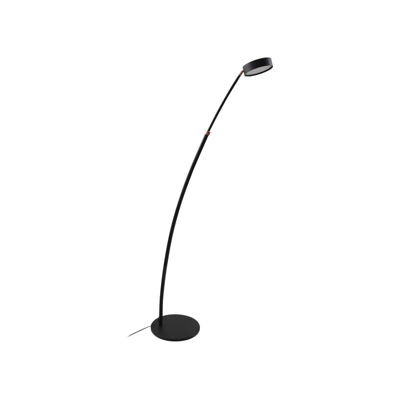 B-Ware Lucande Bogenleuchte Stehlampe Led Schwarz Metall Dimmbar Schalter Kabel893