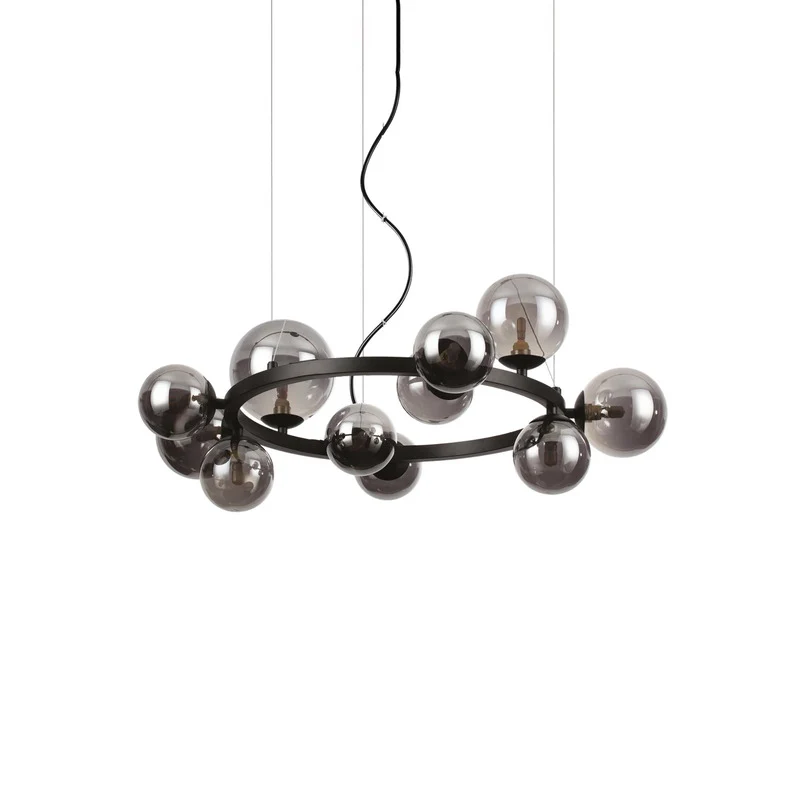B-Ware Ideallux Perlage Hänge Schwarz Schwarz ø 73 Deckenlampe Deckenleuchte Lampe Spot