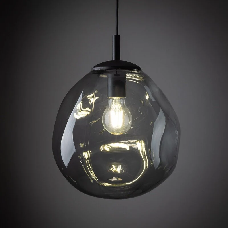 B-Ware Hängeleuchte Sol Mini Glas ø 25 Cm Schwarz Grafitgrau Deckenlampe Lampe Leuchte