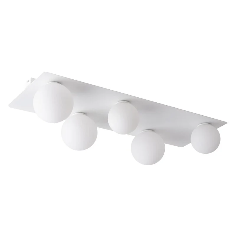 B-Ware Firn Deckenleuchte Lampe Led Weiß Fünfflammig Eckig G9 Leuchte Spot Deckenlampe