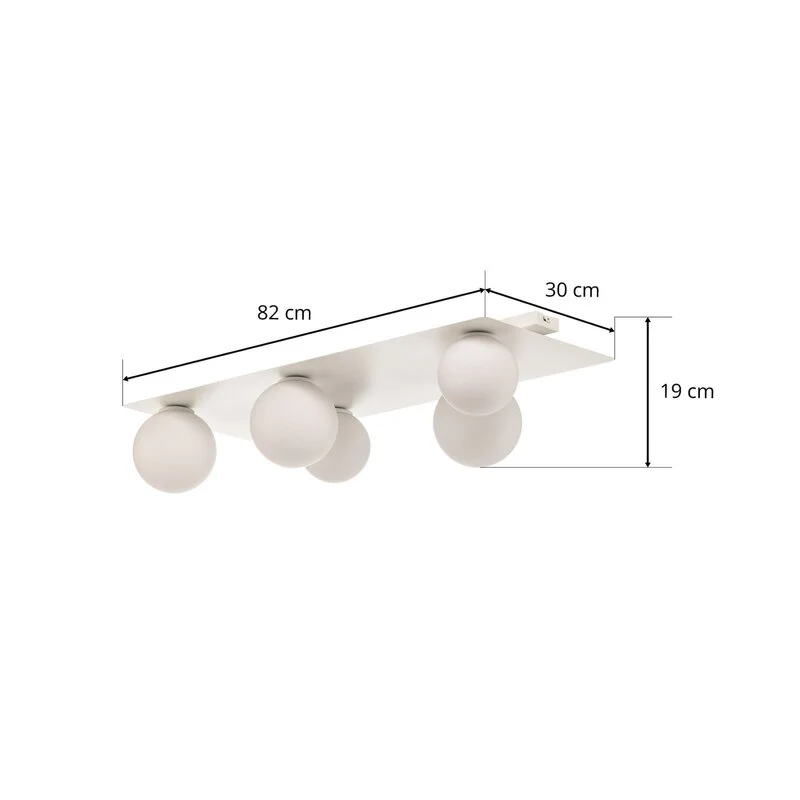 B-Ware Firn Deckenleuchte Lampe Led Weiß Fünfflammig Eckig G9 Leuchte Spot Deckenlampe