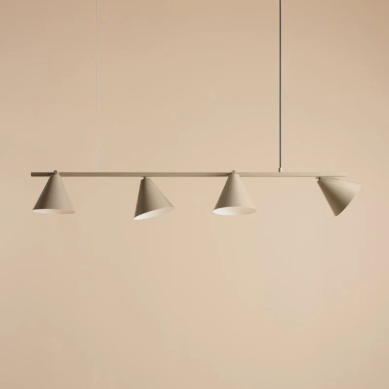 B-Ware Aldex Hängeleuchte Pendelleuchte Lampe Beige Metall Kegel 4 Flammig E27