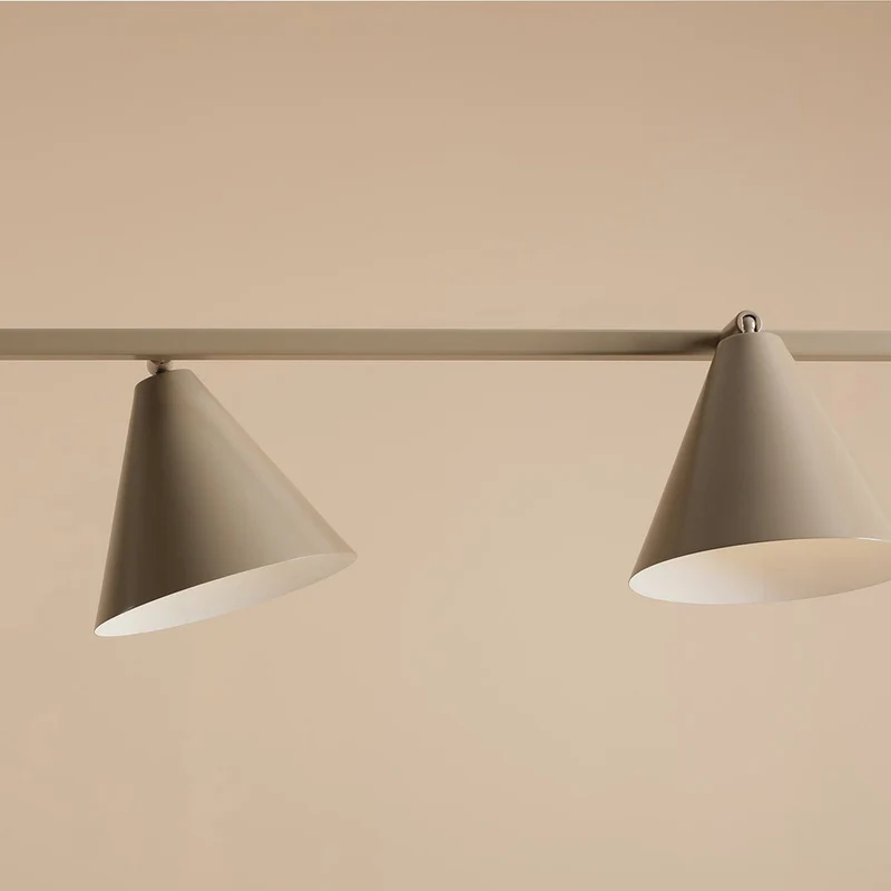 B-Ware Aldex Hängeleuchte Pendelleuchte Lampe Beige Metall Kegel 4 Flammig E27