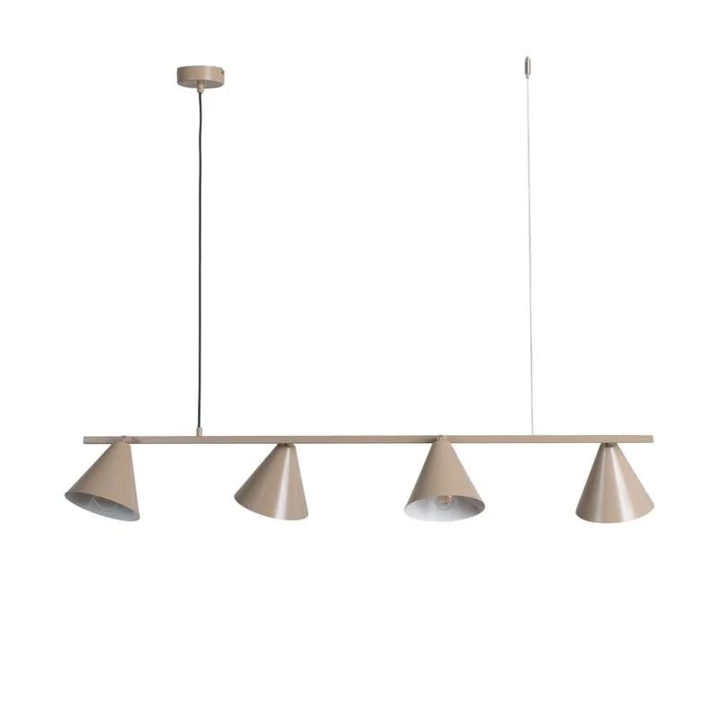 B-Ware Aldex Hängeleuchte Pendelleuchte Lampe Beige Metall Kegel 4 Flammig E27