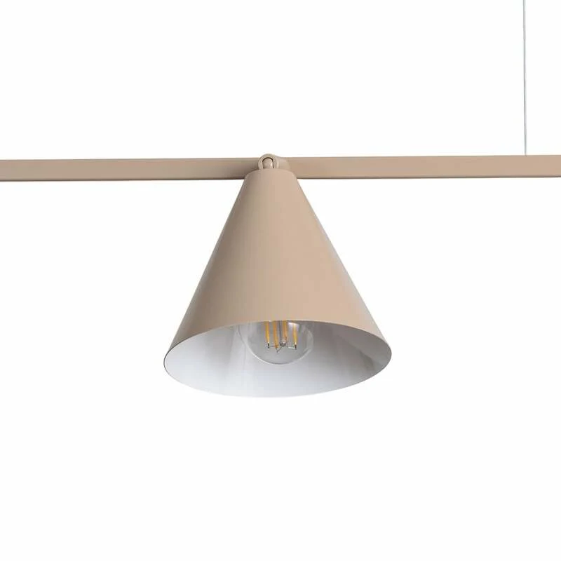 B-Ware Aldex Hängeleuchte Pendelleuchte Lampe Beige Metall Kegel 4 Flammig E27