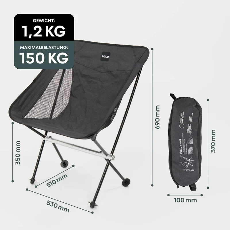 BOXIO Chair - Ultraleichter Campingstuhl