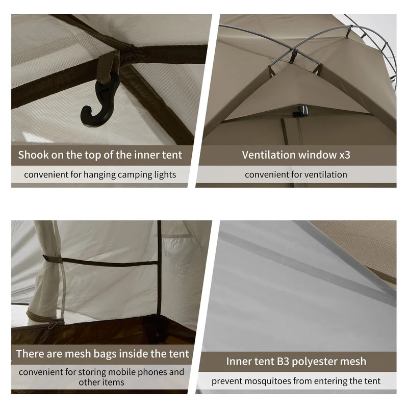 Naturehike Kampeertent 2 personen | Dubbele ingang | Hillock6