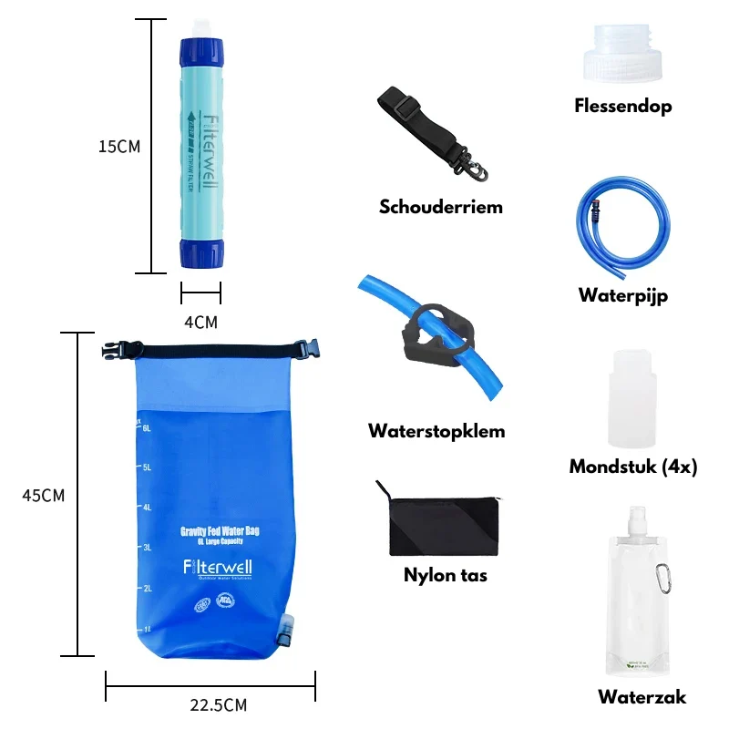 Filterwell Waterfilter met 6L reservoir 4.000L