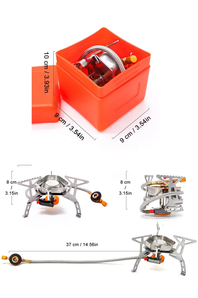 Opvouwbaar mini-kooktoestel met 3.500W gasbrander