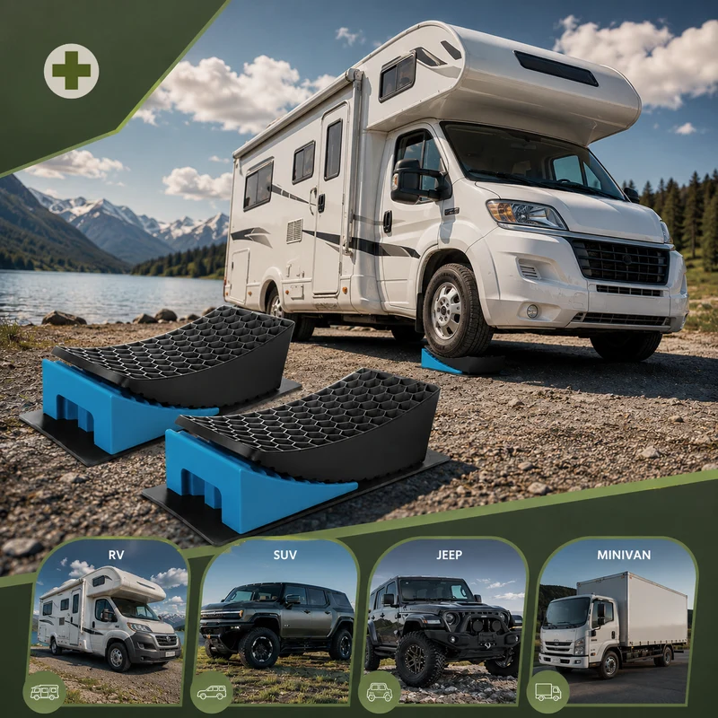 Oprijblokken Camper - Camper Levellers met Antislip Grip