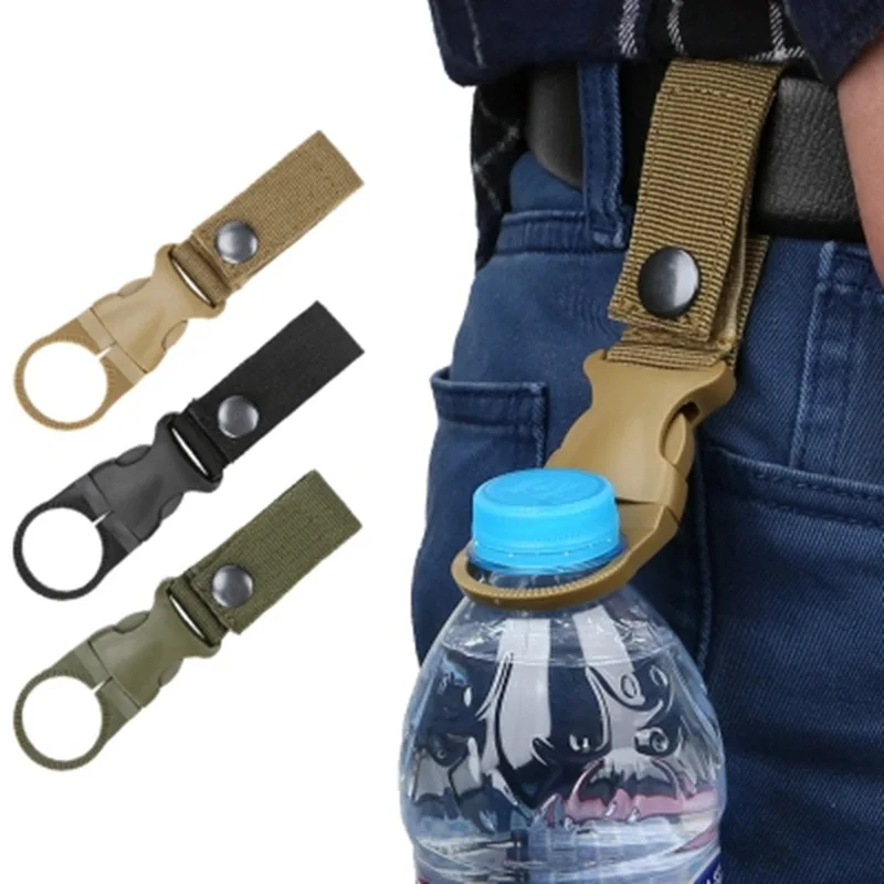 Waterfleshouder met karabijnhaak - Fleshanger voor rugzak & MOLLE