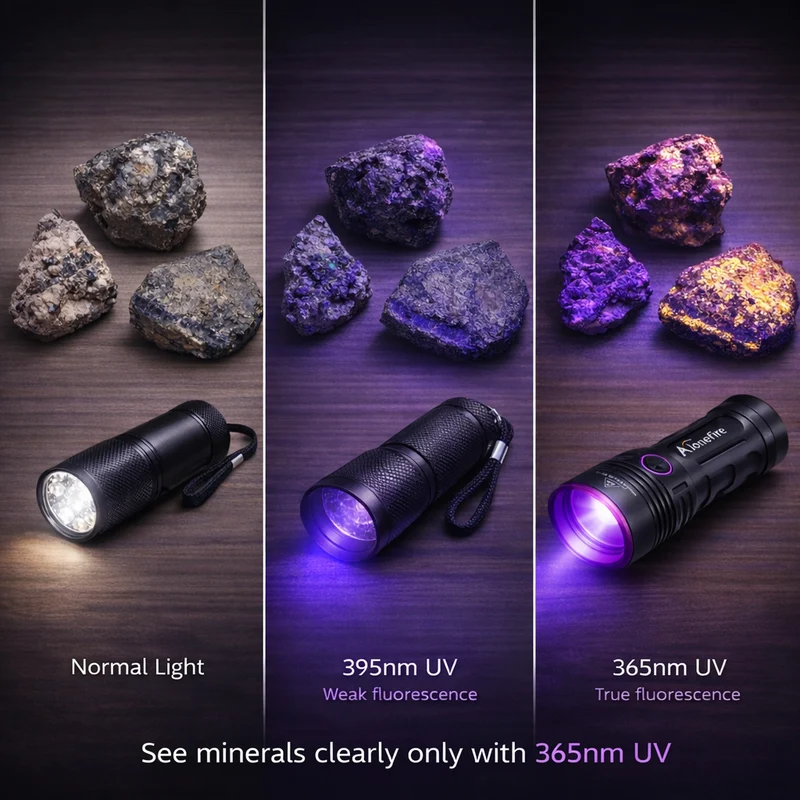 UV Zaklamp 3x 365nm 12 core - Oplaadbare Blacklight Zaklamp
