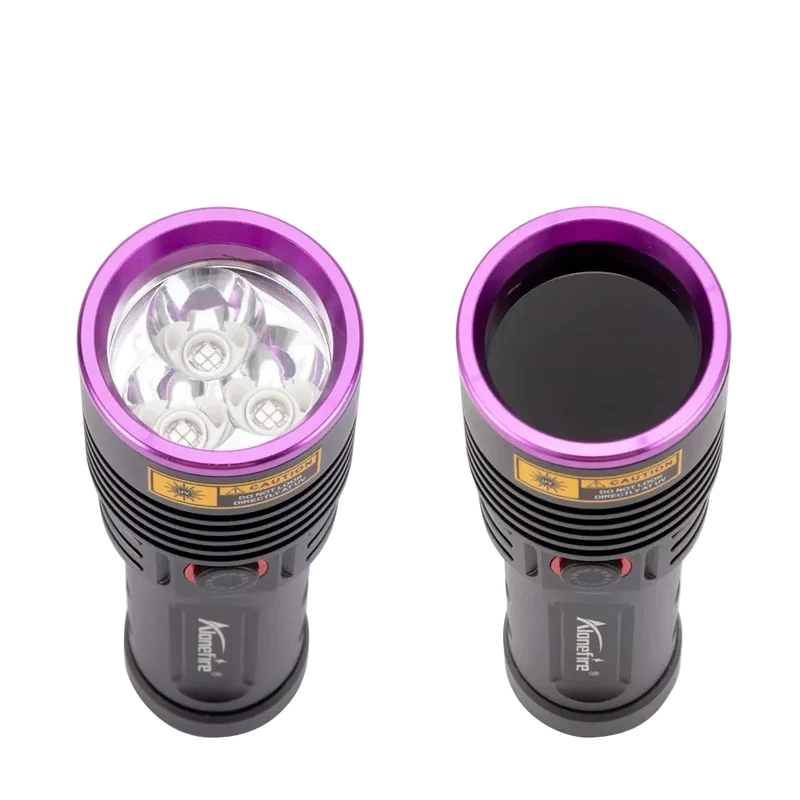 UV Zaklamp 3x 365nm 12 core - Oplaadbare Blacklight Zaklamp