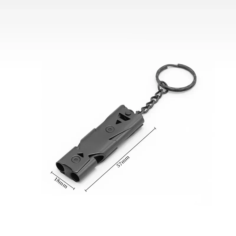 Noodfluitje RVS met Sleutelhanger