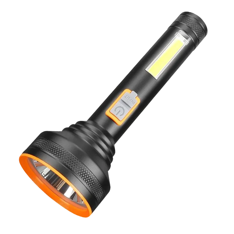 Krachtige LED Zaklamp 3800 Lumen - COB Zijlamp, UV & Magneet
