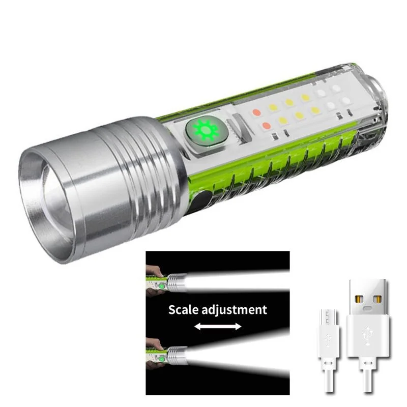 Krachtige LED Zaklamp 3800 Lumen - COB Zijlamp, UV & Magneet