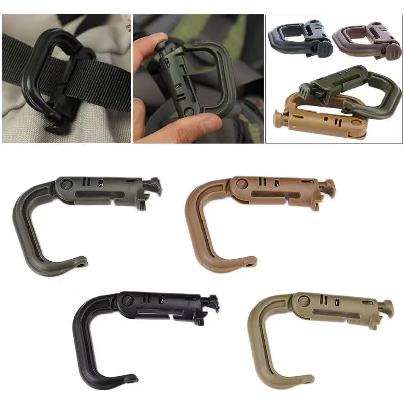 Tactical D-Ring Grimlock Carabiner Clip – MOLLE Bevestiging voor Rugzak, Vest of Survival Gear