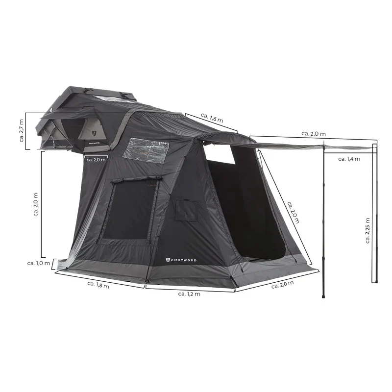 Vorzelt VickyWood Mighty Oak 165 light für hohe Fahrzeuge