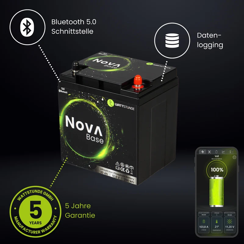 WATTSTUNDE® NOVA Base 20 Ah Batterie LiFePO4