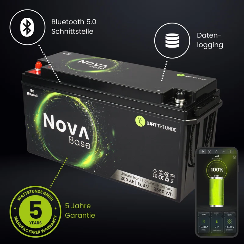 WATTSTUNDE® NOVA Base 200 Ah Batterie LiFePO4