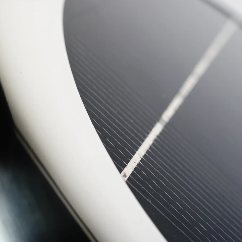 WATTSTUNDE® AERO Solarlüfter mit Akku rund, chrom