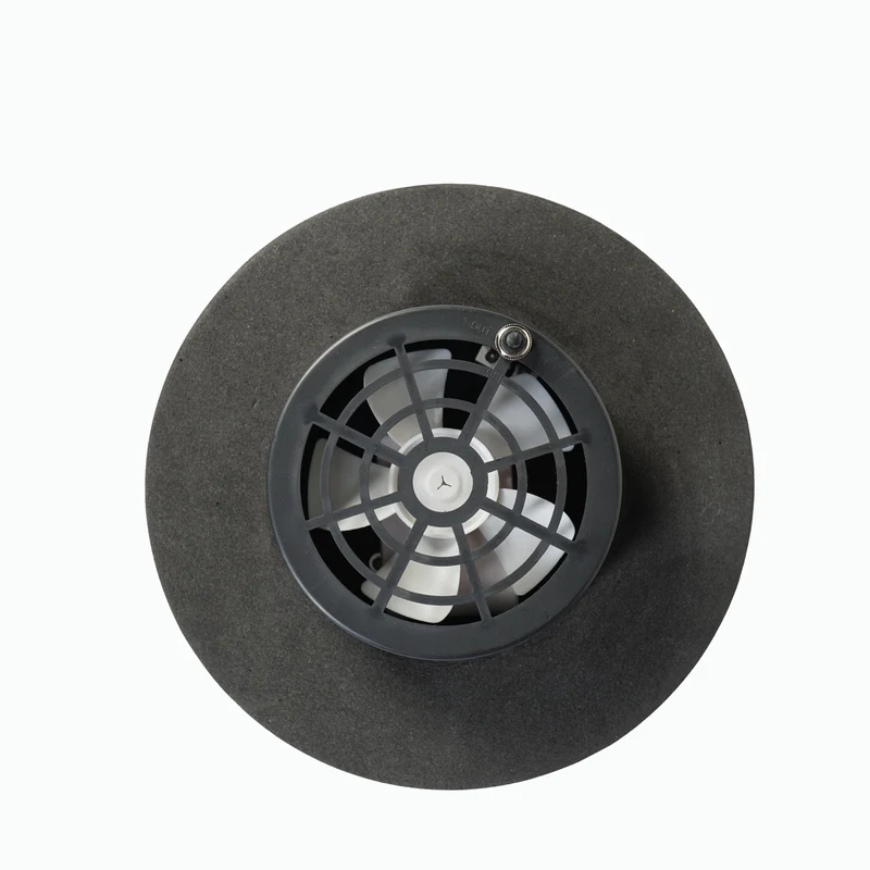 WATTSTUNDE® AERO Solarlüfter mit Akku rund, schwarz