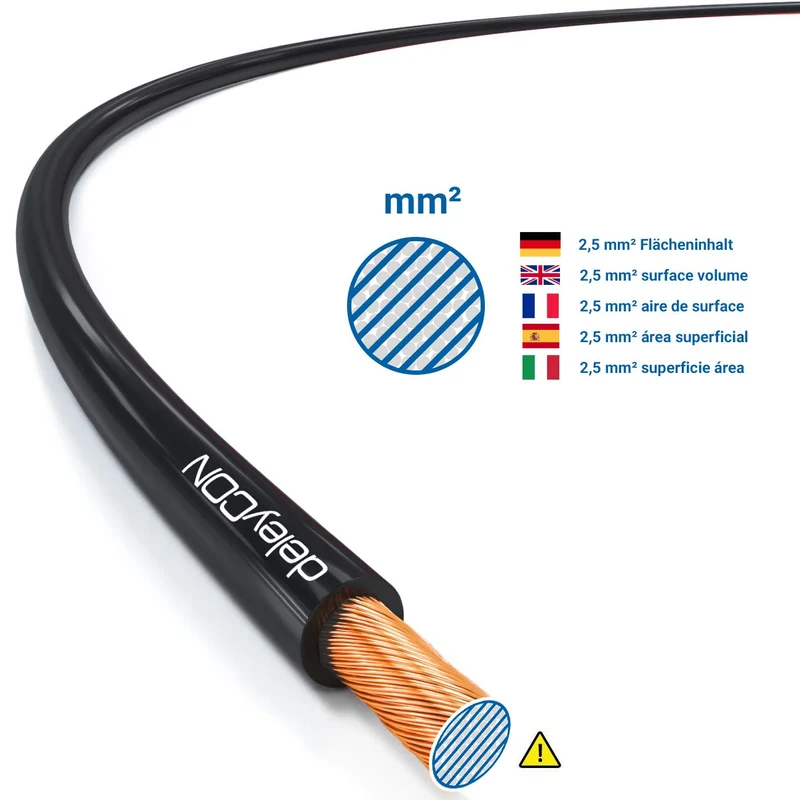Niedervoltkabel, 2-adrig, 2.5mm², rot-schwarz
