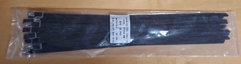 Kabelbinder Edelstahlverschluss, 9 x 400 mm