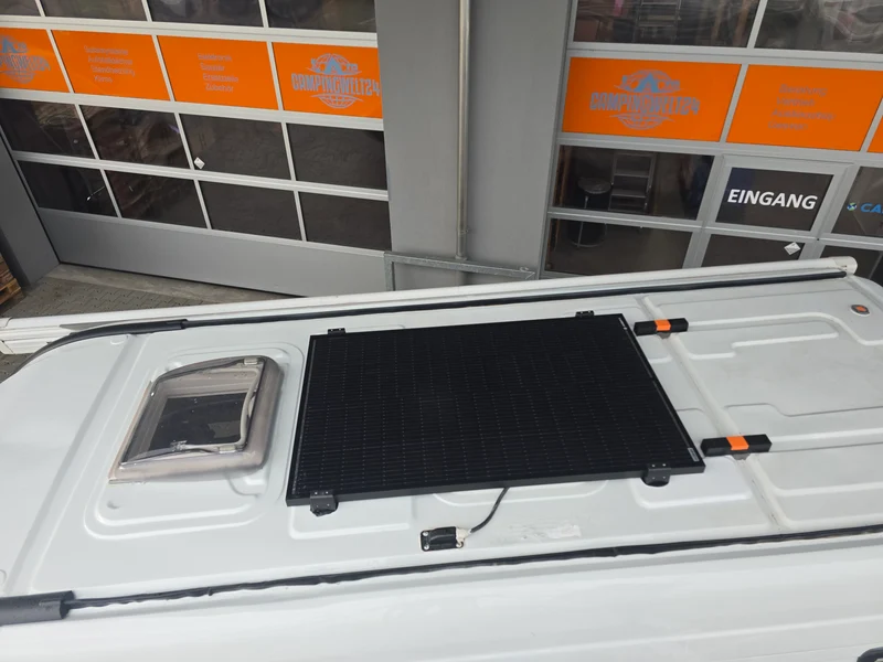 Solarpanel Seitenhalter Montage-Set – für 18–40 mm Alurahmen, Grau