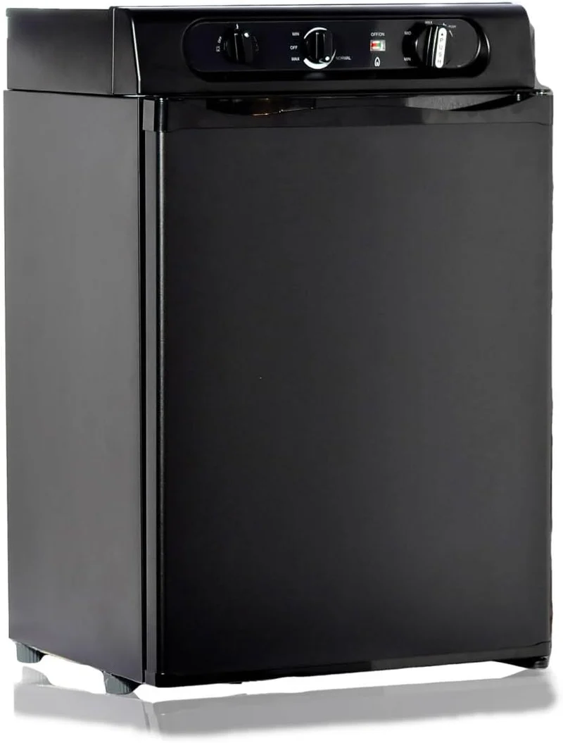 Kühlschrank, 60 L, 12 V, 230 V, verstellbar, für Camping, Schwarz, Techomey