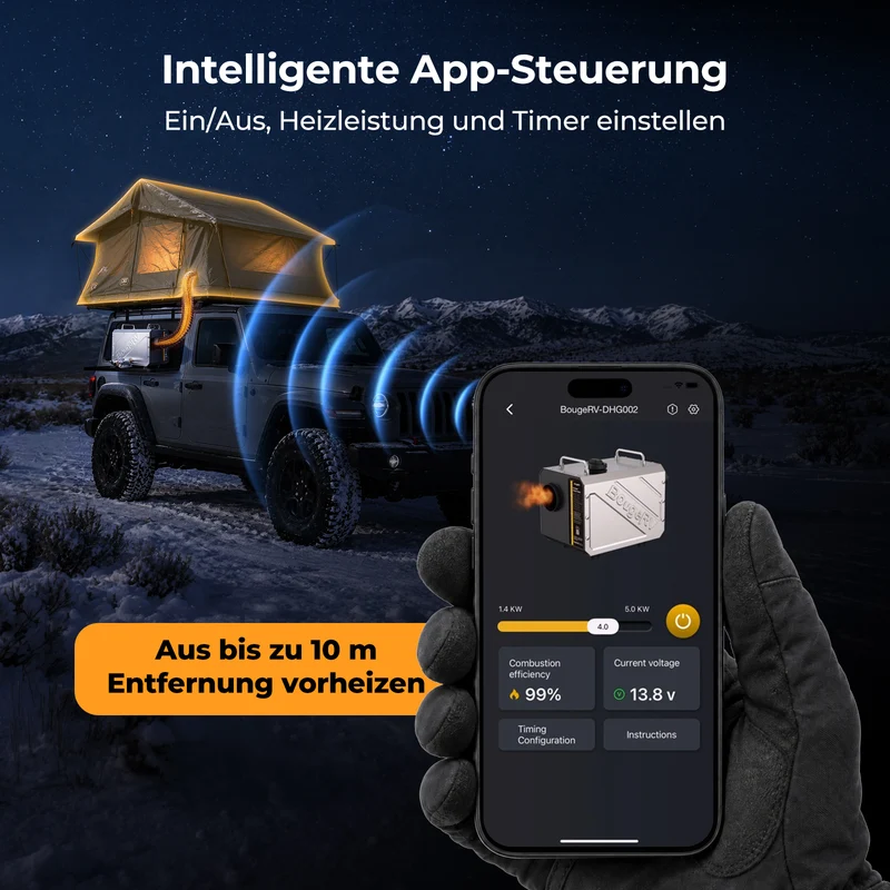 BougeRV 5 kW Diesel-Standheizung (Neue Version 2026)