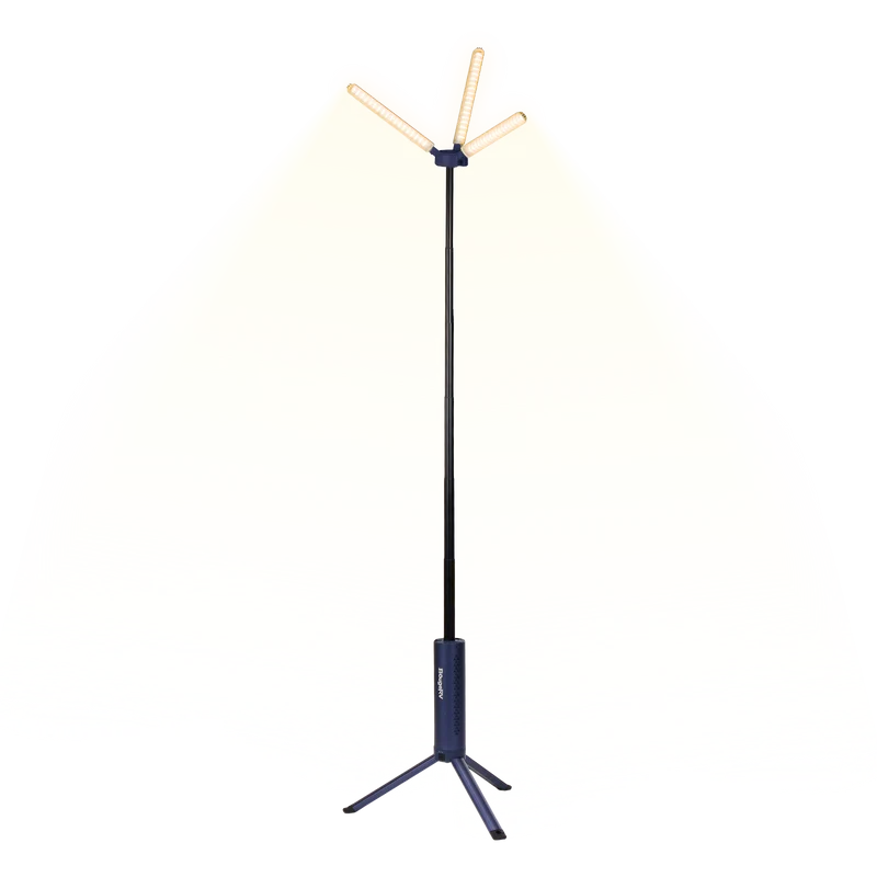 BougeRV Neue T1 tragbare teleskopische Campinglampe (Blau)
