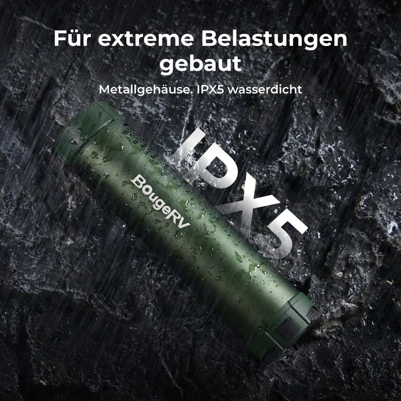 BougeRV Neue T1 tragbare teleskopische Campinglampe (Grün)