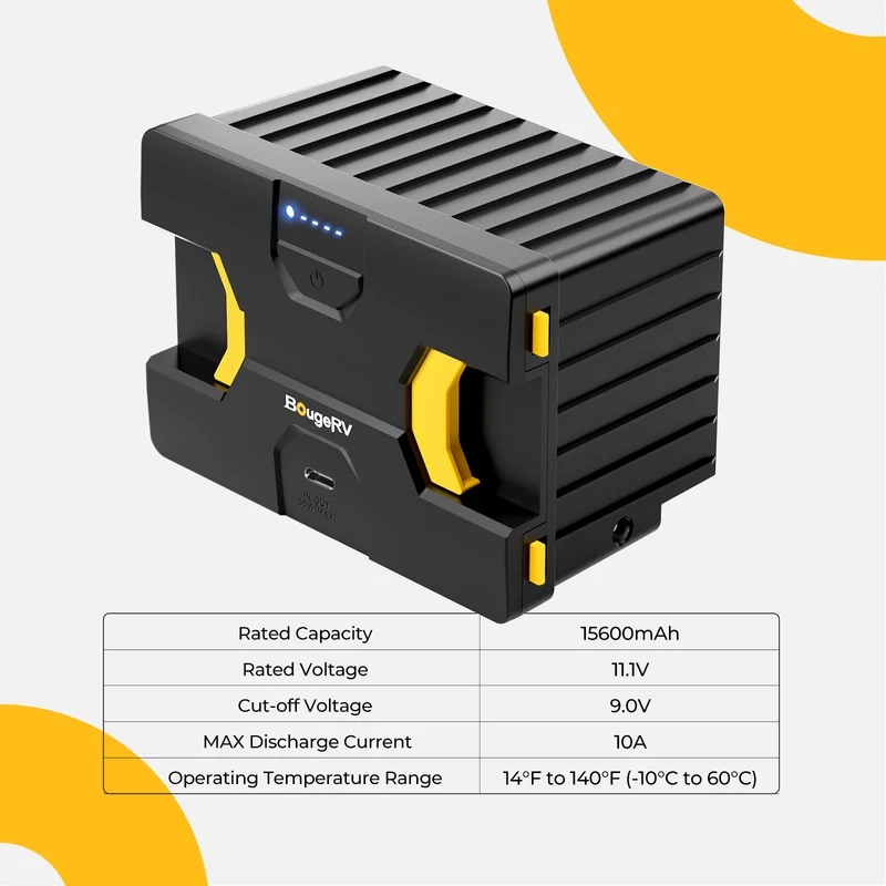 BougeRV Abnehmbarer 173Wh-Akku für Rocky/CRD2/CRH Kühlbox