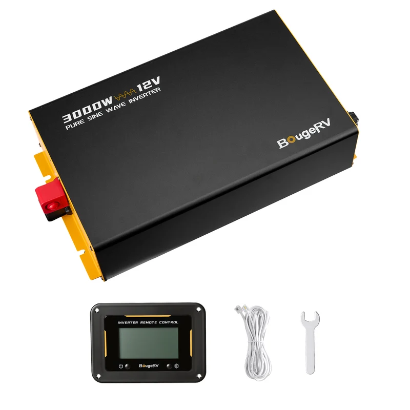 BougeRV 3000 W 12 V Sinus-Wechselrichter mit Bluetooth