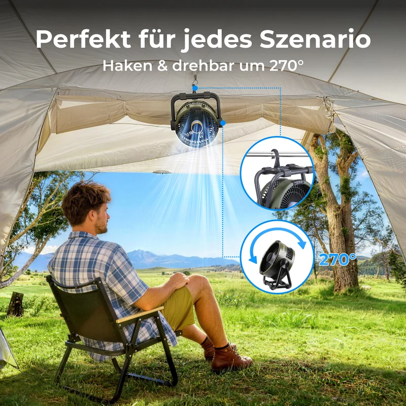 BougeRV F01 Outdoor-Ventilator Grün