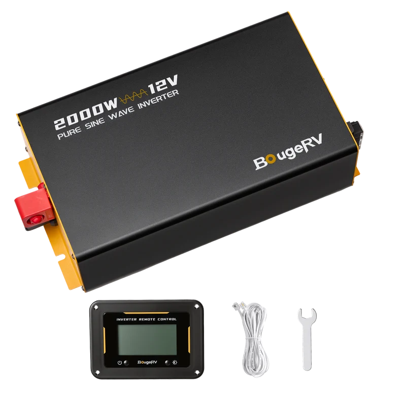 BougeRV 2000 W 12 V Rein-Sinus-Wechselrichter