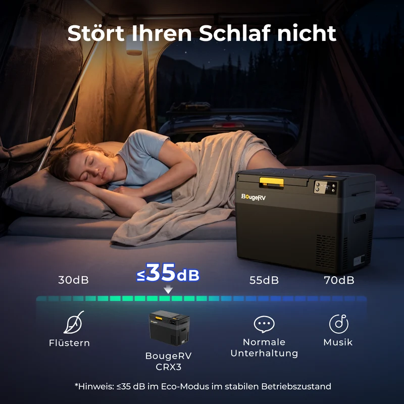 BougeRV Neuer CRX3 28 L tragbarer Kühl- und Gefrierschrank für das Auto
