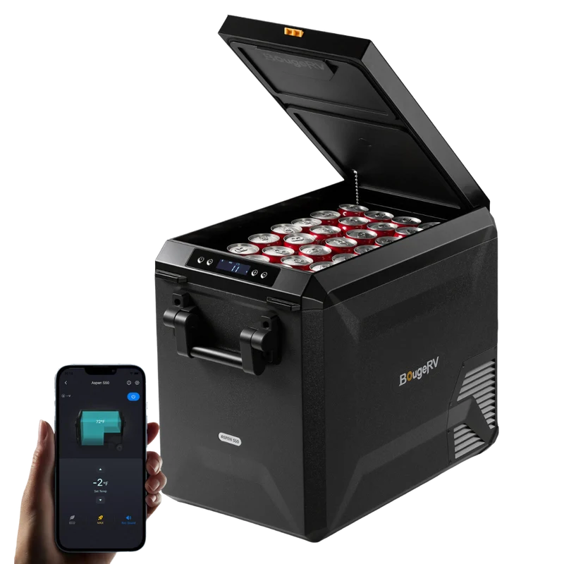 BougeRV Neuer ASPEN S50 12V 47 L tragbarer Kühlschrank