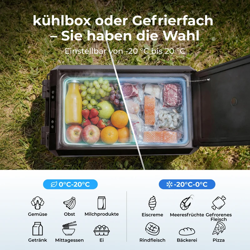BougeRV Neuer ASPEN S50 12V 47 L tragbarer Kühlschrank