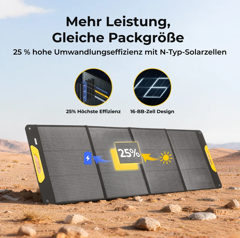 BougeRV Neues tragbares 200-W-Solarpanel